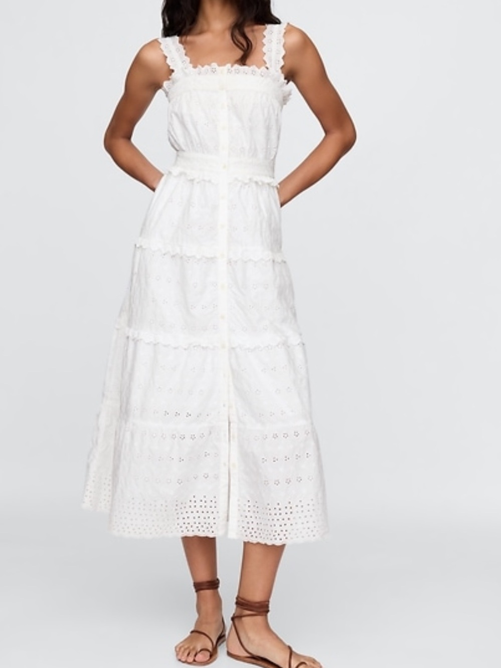 NWT | Gap × DÔEN | Eyelet Cotton Midi Dress